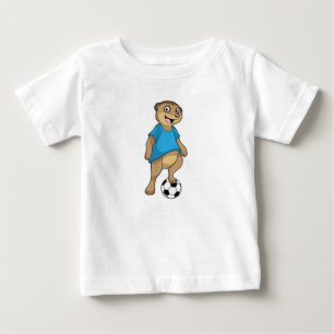T-shirt Pour Bébé Meerkat comme joueur de football avec Soccer