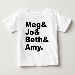 T-shirt Pour Bébé Meg & Jo & Beth & Amy  Littérature des petites fem