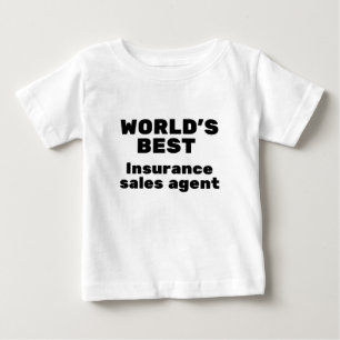 T-shirt Pour Bébé Meilleur agent commercial d'assurance au monde