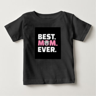 T-shirt Pour Bébé Meilleur Chien Maman Ever Anglais Bulldog Lover