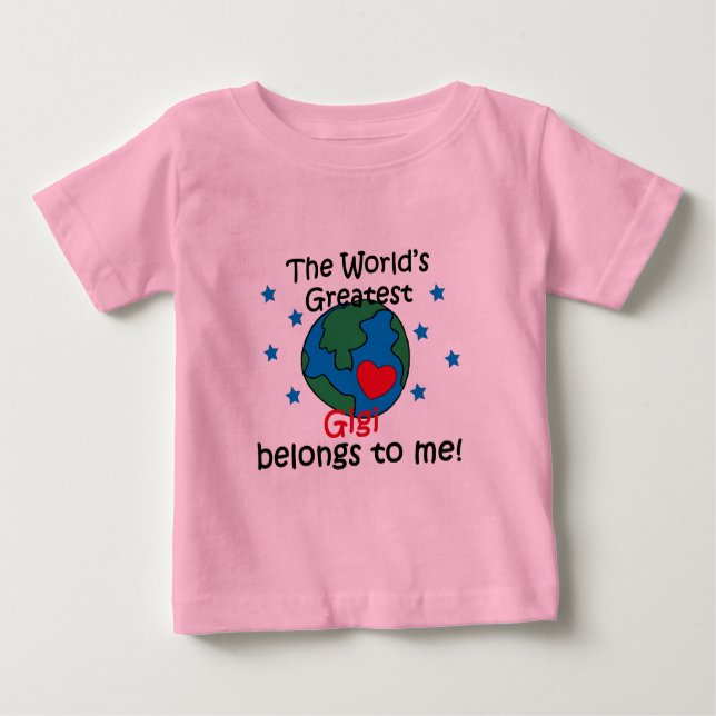T-shirt Pour Bébé Meilleur Gigi appartient à moi (Devant)