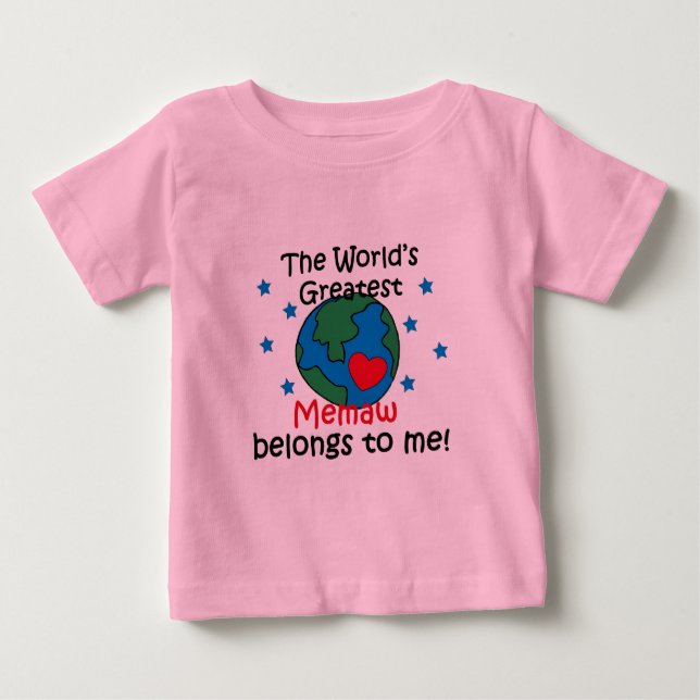 T-shirt Pour Bébé Meilleur Memaw appartient à moi (Devant)