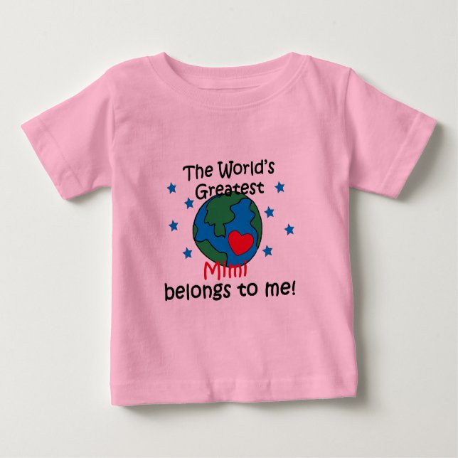 T-shirt Pour Bébé Meilleur Mimi appartient à moi (Devant)