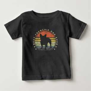 T-shirt Pour Bébé meilleur papa frenchie papa cadeau de bulldog