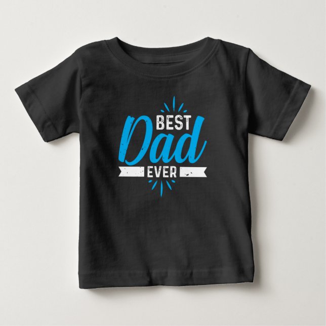 T-shirt Pour Bébé Meilleur papa jamais (Devant)