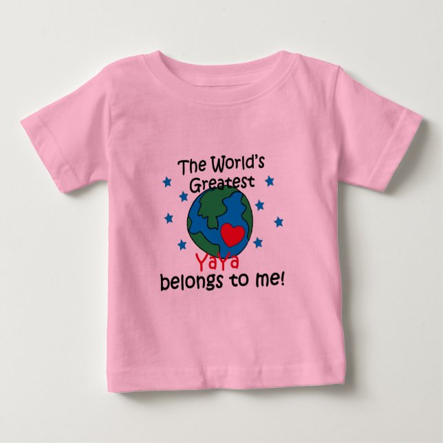 T-shirt Pour Bébé Meilleur YaYa appartient à moi (Devant)