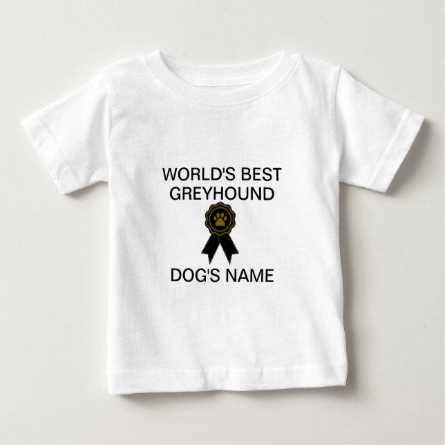 T-shirt Pour Bébé Meilleure conception Greyhound sur mesure (Devant)