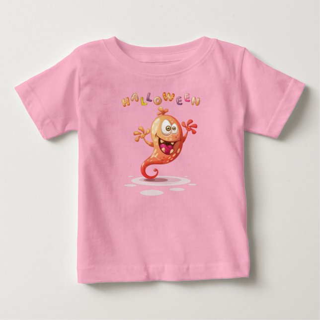 T-shirt Pour Bébé Mélange Enfant Halloween Monster Toddler Baby T-Sh (Devant)
