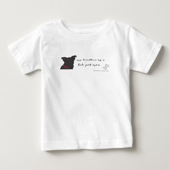 T-shirt Pour Bébé mélange labrador pitbull (Devant)