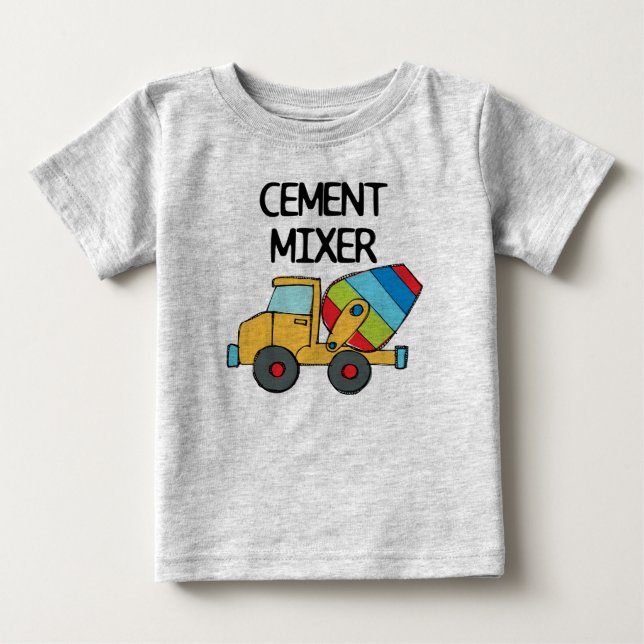 T-shirt Pour Bébé Mélangeur de ciment (Devant)