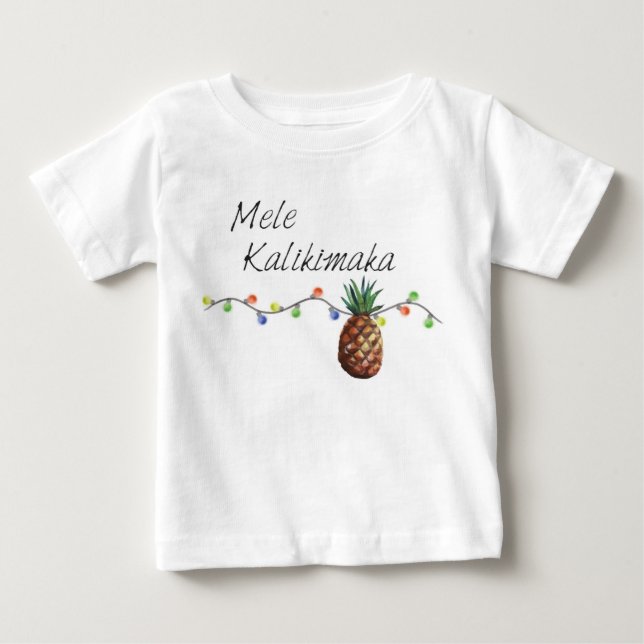 T-shirt Pour Bébé Mele Kalikimaka - chemise de bébé de Noël (Devant)