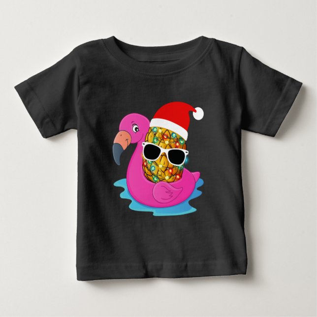 T-shirt Pour Bébé Mele Kalikimaka Noël en Juillet Ananas 2021 (Devant)