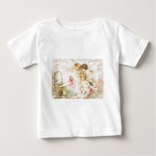 T-shirt Pour Bébé Mélodie - anges, fleurs, musique
