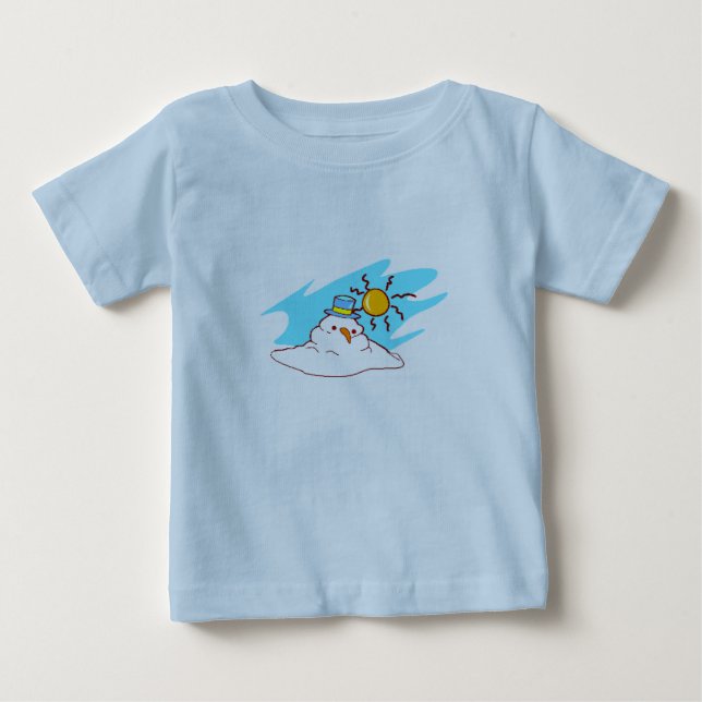 T-shirt Pour Bébé Melting Snowman - (Devant)