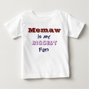T-shirt Pour Bébé Memaw est mon plus grand ventilateur T-shirt bébé