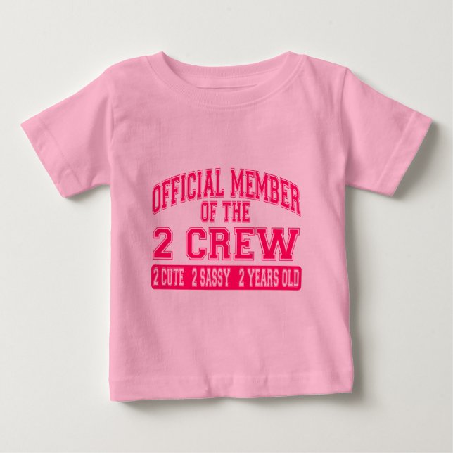 T-shirt Pour Bébé Membre officiel de l'équipage 2 (Devant)
