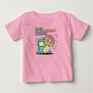 T-shirt Pour Bébé Mème de gâteau Chubby Dinosaur