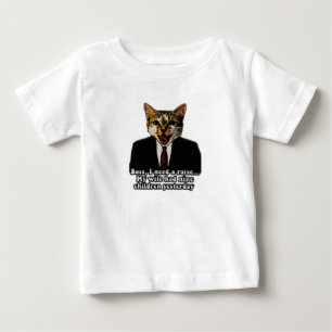 T-shirt Pour Bébé Mème drôle de chat en colère pour les amoureux des