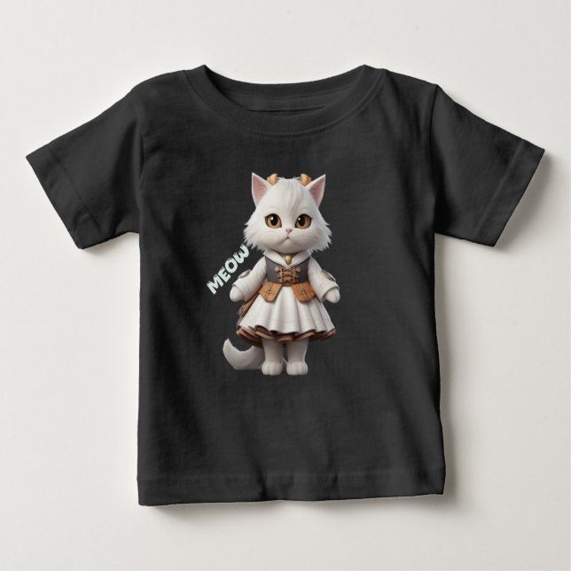 T-shirt Pour Bébé Meow (Devant)
