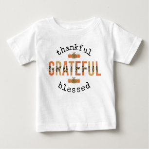 T-shirt Pour Bébé Merci Grateful Blessé mignon automne Thanksgiving