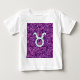 T-shirt Pour Bébé Mère de Pearl Taurus Zodiac Connexion Camo numériq