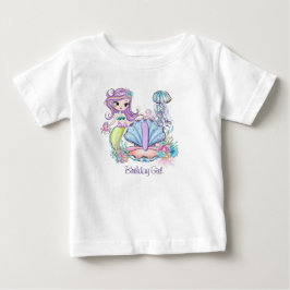 T-shirt Pour Bébé Mermaid Sea Life | Fête d'anniversaire avec âge pe