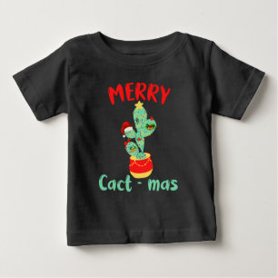 T-SHIRT POUR BÉBÉ MERRY CACTMAS - CACTUS NOËL AMUSANT