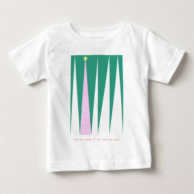 T-shirt Pour Bébé Merveilleuse de la saison Arbre de Noël (Devant)