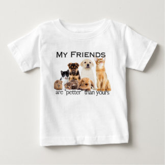 T-shirt Pour Bébé Mes amis sont "plus petits" que les tiens