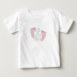 T-shirt Pour Bébé Mes étapes sont commandées par le seigneur