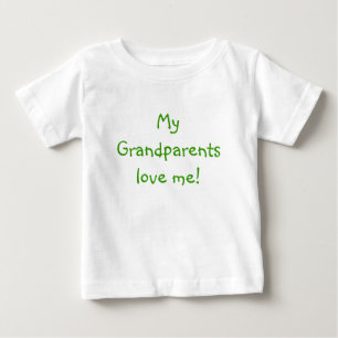 T-shirt Pour Bébé Mes grands-parents m'aiment !