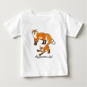 T-shirt Pour Bébé Mes graunties un renard ! Graphique de renard mign