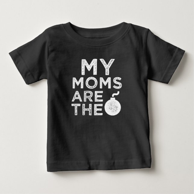 T-shirt Pour Bébé Mes mamans sont des baby-shirts drôles (Devant)