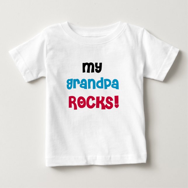 T-shirt Pour Bébé Mes roches de grand-papa (Devant)