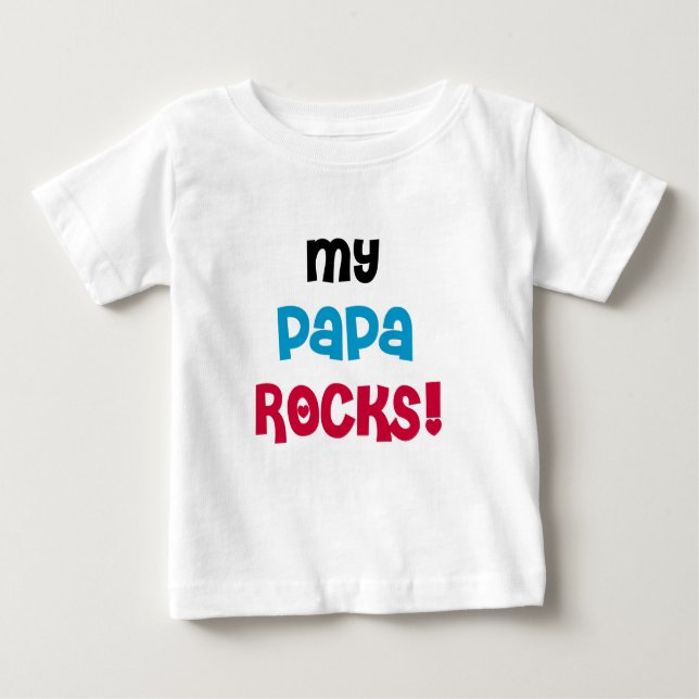 T-shirt Pour Bébé Mes roches de papa (Devant)