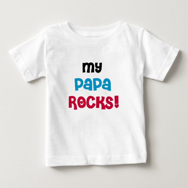 T-shirt Pour Bébé Mes roches de papa (Devant)