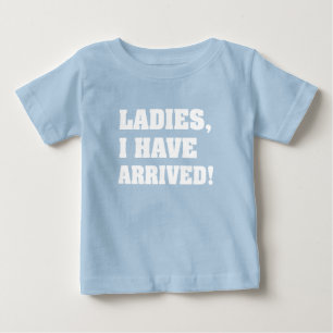 T-shirt Pour Bébé Mesdames, je suis arrivé avec un petit-garçon drôl