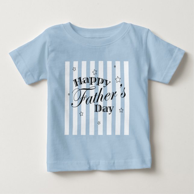 T-shirt Pour Bébé Message de Fête des pères heureux (Devant)