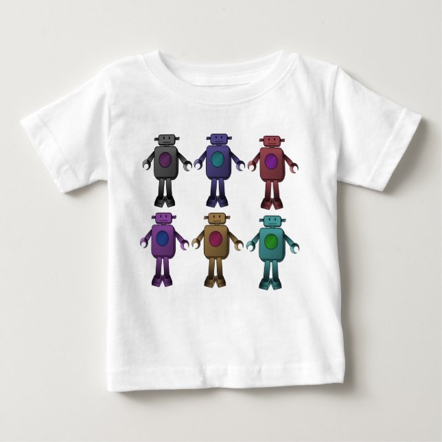 T-shirt Pour Bébé met sur cric le robot (Devant)