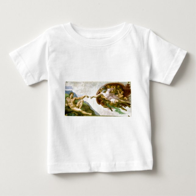 T-shirt Pour Bébé Michelangelo - Création d'Adam Painting (Devant)