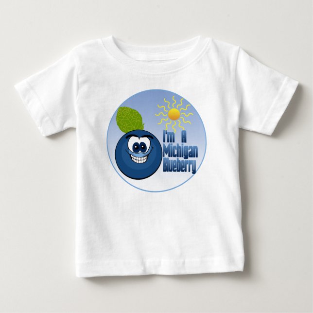 T-shirt Pour Bébé Michigan Blueberry (Devant)