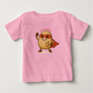 T-shirt Pour Bébé Mignon bébé super-héros pomme de terre dessin grap