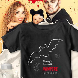 T-shirt Pour Bébé Mignon Chauve-Souris Vampire Lait Bébé Halloween É