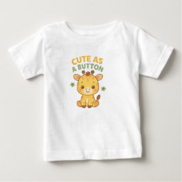 T-shirt Pour Bébé Mignon comme un Bouton – Charme de Girafeau Bébé