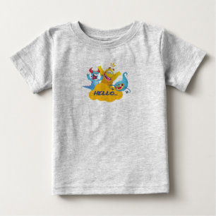 T-shirt Pour Bébé mignon monstre dit bonjour