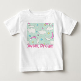 T-shirt Pour Bébé mignon nuage lune étoiles bébé t-shirt