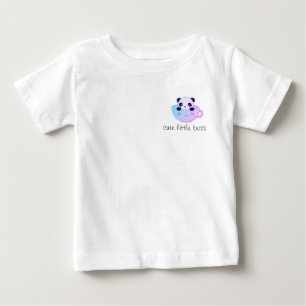 T-shirt Pour Bébé Mignon Petit Patron – Panda Kawaii dans un Sticker