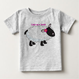 T-shirt Pour Bébé Mignonne comme saigneuse pour bébé d'agneau