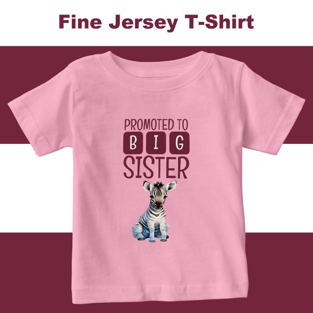 T-shirt Pour Bébé Mignonne grande soeur zèbre rose (Créateur téléchargé)