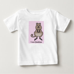 T-shirt Pour Bébé Mignonne - J'aime QUOKKAS - Faune - Nature -